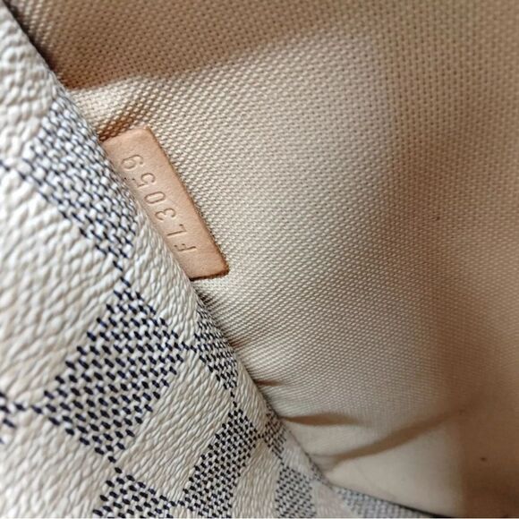 Auth Louis Vuitton White Azur Damier Totally PM Shoulder Bag Tote N51261 - Picture 9 of 9